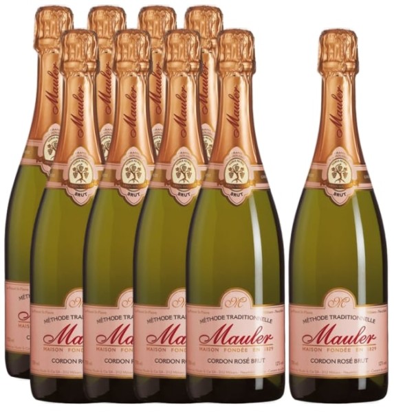 Mauler Cordon Rosé Brut Vin Mousseux 9 für 8